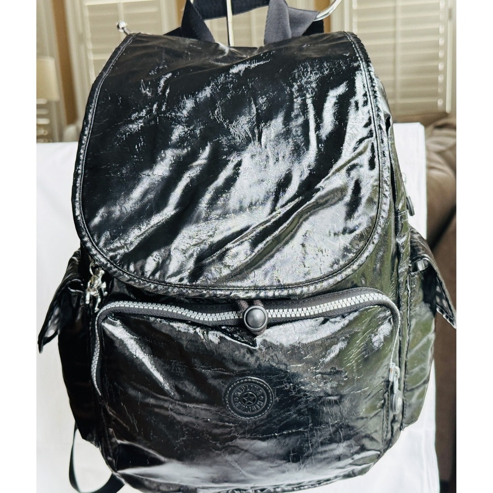 Kipling RAVIER Black Metallic Medium Backpack BP-3874